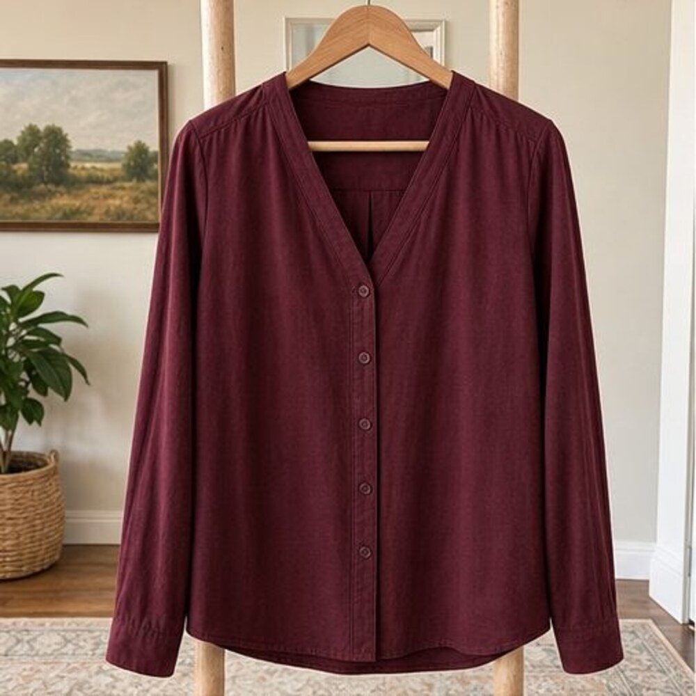 Burgundy Tunic Blouse